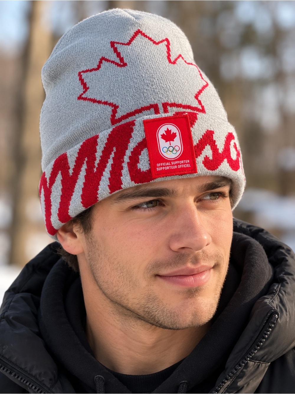 Molson team Canada Olympic official supporter knit toque / winter hat